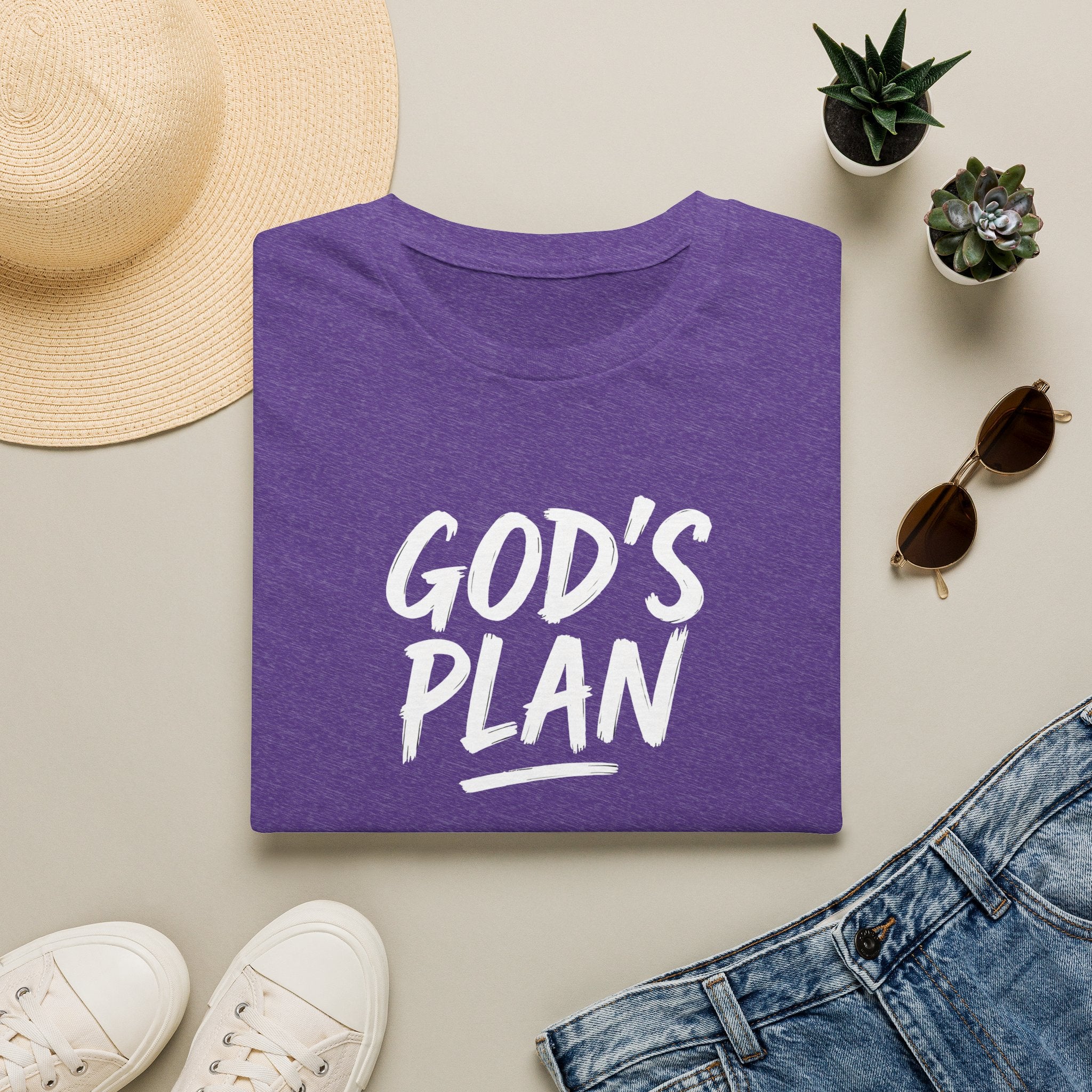 God's Plan Word Art T-Shirt