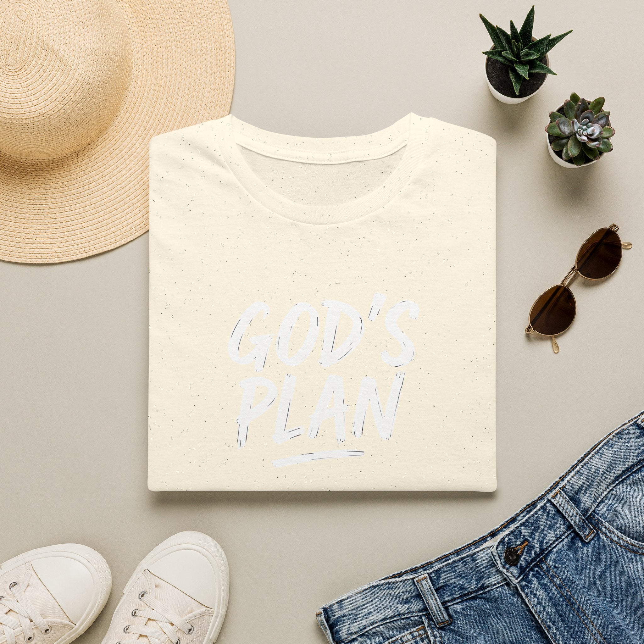 God's Plan Word Art T-Shirt