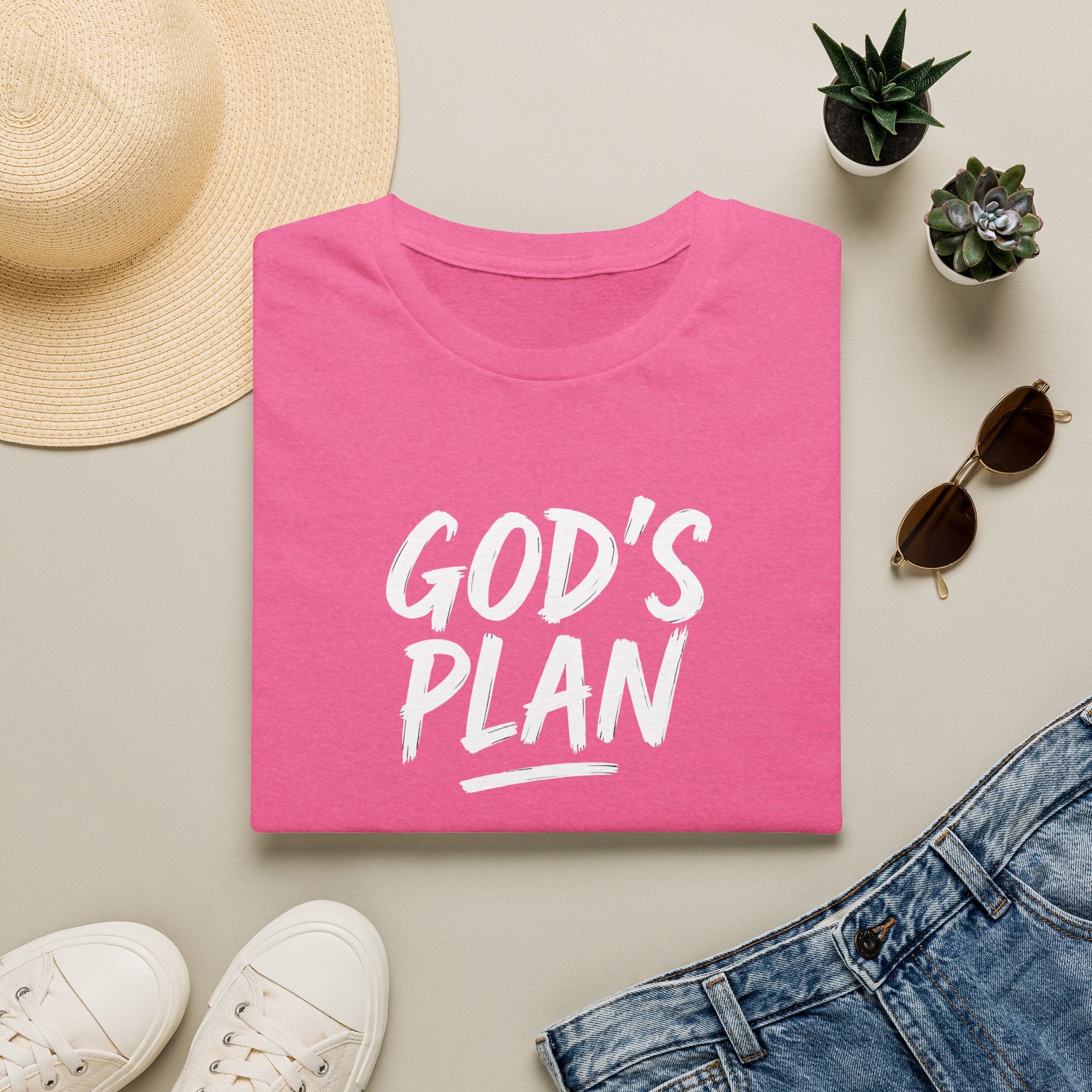 God's Plan Word Art T-Shirt